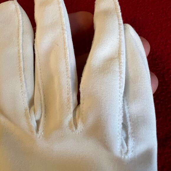 Vintage white MCM Opera Length Gloves Wedding Cocktail Costume Accessory small - Picture 5 of 10